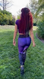 Brigette  Purple Creativity Leggings -Anti-Cellulite